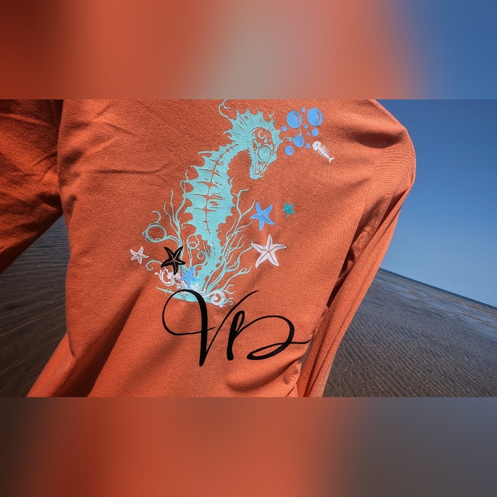 Vixen Drip Gothic Ocean Vibes Seahorse Shirt SM